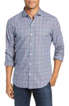 Men's Bonobos Unbutton Down Slim Fit Check Sport Shirt - Purple