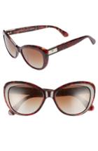 Women's Kate Spade New York Emmalynn 54mm Polarized Cat Eye Sunglasses - Burgundy Havana