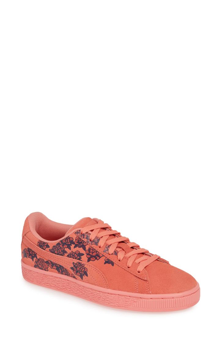 Women's Puma Suede Tol Graphic Sneaker M - Pink