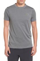 Men's Lacoste Pinstripe Grommet T-shirt (l) - Grey