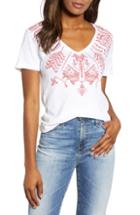Women's Lucky Brand V-neck Print Tee - White