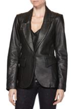 Women's Paige Yesenia Leather Blazer - Black