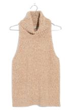 Women's Madewell Marled Sleeveless Turtleneck Sweater - Brown