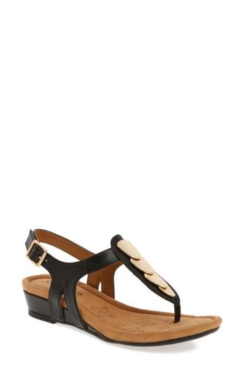 Women's Comfortiva Summit Wedge Sandal .5 W - Black