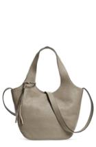 Elizabeth And James Small Finley Leather Shopper - Grey