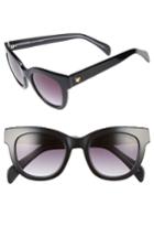 Women's Draper James 50mm Gradient Lens Cat Eye Sunglasses - Black