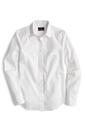 Women's J.crew Slim Stretch Perfect Shirt - White