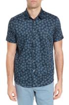 Men's Ted Baker London Tern Geo Print Sport Shirt (s) - Blue