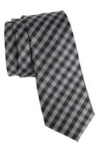 Men's Nordstrom Men's Shop Java Check Silk Tie, Size - Black