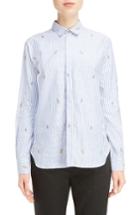 Women's Kenzo Cartoon Stripe Silk Jacquard Shirt