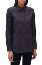 Women's Lafayette 148 New York Bray Stanford Stripe Blouse - Blue