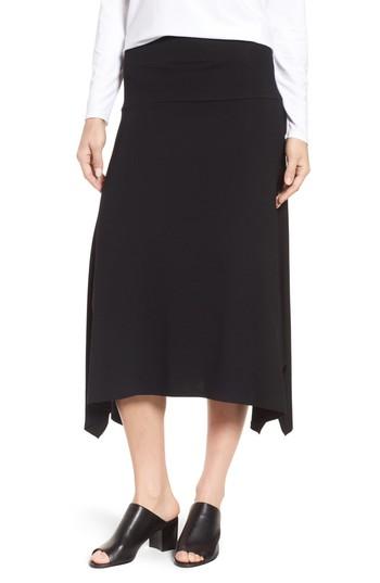 Women's Eileen Fisher Flared Knit Skirt, Size - Black