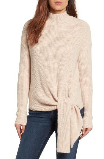 Women's Halogen Tie Hem Sweater - Pink