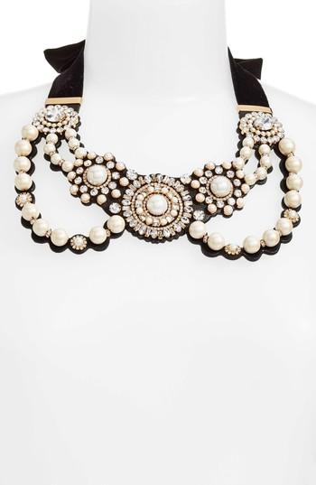 Women's Kate Spade New York Luminous Imitation Pearl Bib Necklace