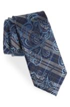 Men's Nordstrom Men's Shop Riscal Plaid Silk Tie, Size - Black
