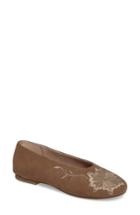 Women's Seychelles Campfire Embroidered Flat M - Brown