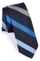 Men's 1901 'alamo' Stripe Woven Silk Tie, Size - Blue
