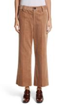 Women's Marc Jacobs Corduroy Wide Leg Crop Pants - Brown