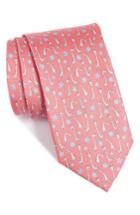 Men's Salvatore Ferragamo Giraffes & Flowers Silk Tie, Size - Red