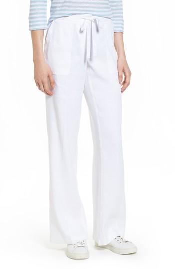 Women's Nordstrom Signature Drawstring Waist Pants - White
