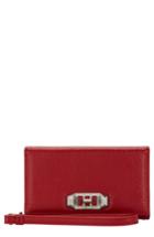 Women's Rebecca Minkoff Love Lock Iphone X Leather Wristlet Folio - Red