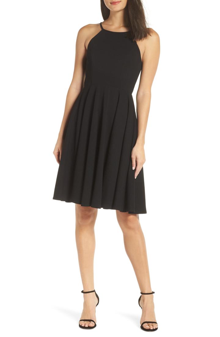 Women's Lulus Halter Neck A-line Cocktail Dress