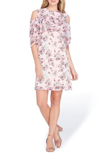 Women's Tahari Cold Shoulder Shift Dress - Pink