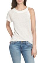 Women's 1.state One-sleeve Linen Tee, Size - White