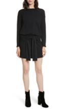 Women's Joie Lucya Tie Waist Cotton Minidress - Black