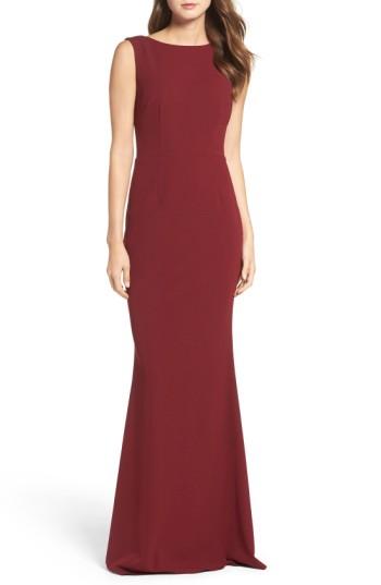 Women's Katie May Vionnet Drape Back Crepe Gown