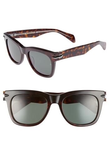 Women's Rag & Bone 54mm Polarized Sunglasses - Dark Havana