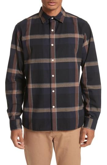 Men's Saturdays Nyc Laslo Check Shirt - Metallic