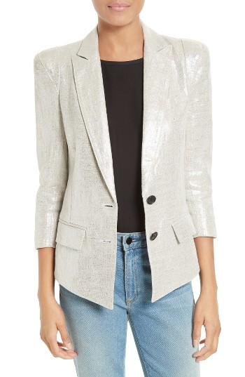 Women's Smythe Pagoda Metallic Linen Blazer