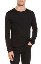 Men's Vince Raw Edge Long Sleeve T-shirt - Black
