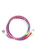 Le Pom Pom Vicky Hand-wrapped Iphone Charging Cord, Size - Pink