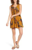 Women's Everly Lace-up Skater Dress - Yellow