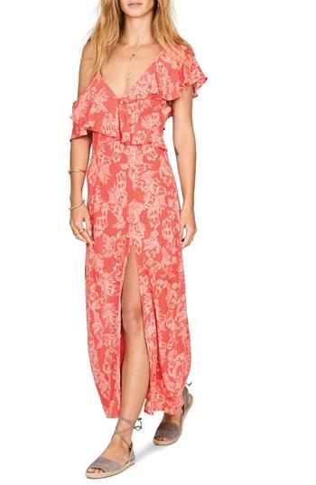 Women's Amuse Society Midnight Flower Asymmetrical Maxi Dress - Red