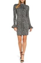 Women's Michael Michael Kors Metallic Cheetah Sheath Dress - Black