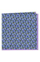 Men's Ted Baker London Monmouth Floral Cotton Pocket Square, Size - Blue