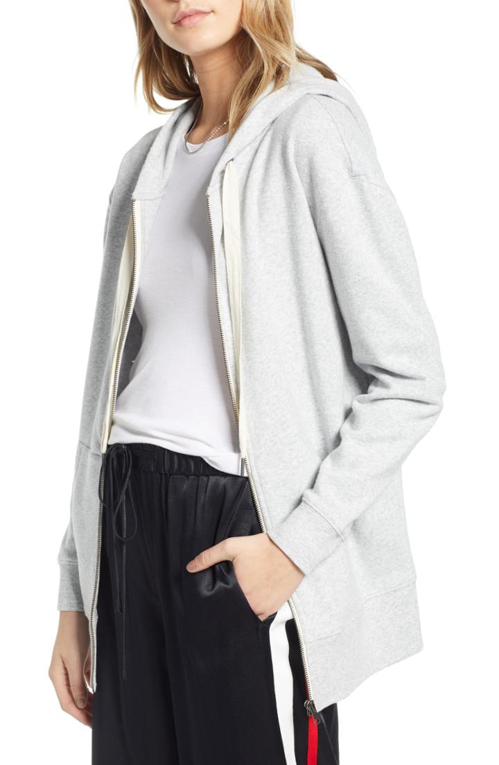 Women's Treasure & Bond Oversize Hoodie, Size - Grey