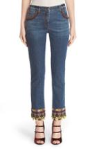 Women's Etro Beaded & Embroidered Crop Jeans