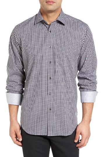 Men's Bugatchi Classic Fit Sport Shirt - Grey