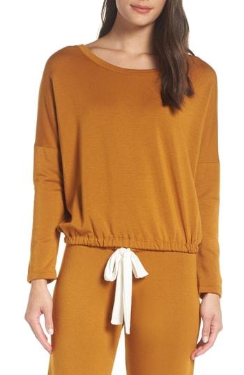 Women's Eberjey Winter Heather Knit Pajama Top - Orange