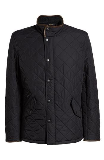 Men's Barbour 'powell' Quilted Jacket, Size - Blue
