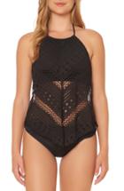 Women's Leith Plunge Reversible One-piece Swimsuit, Size - Black