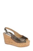 Women's Cordani Janey Wedge Sandal .5us / 36eu - Metallic