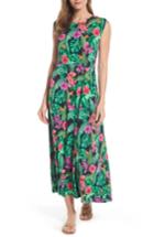 Women's Chaus Rainforest Floral Maxi Dress - Green