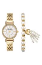 Women's Anne Klein Crystal Watch & Tassel Bracelet Set