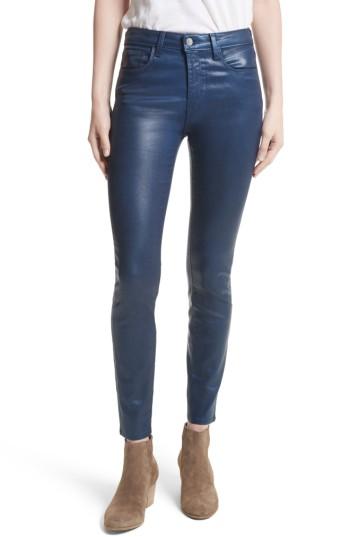 Women's L'agence Coated High Waist Skinny Jeans - Blue