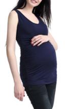 Women's Kimi & Kai Sophia Lace Back Maternity Tank - Blue